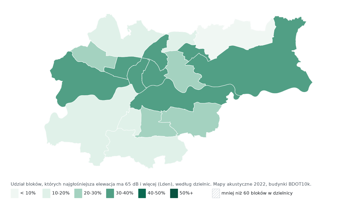 Hałas w Krakowie: najgłośniejsze dzielnice i ulice. Sprawdziliśmy 13 739 bloków