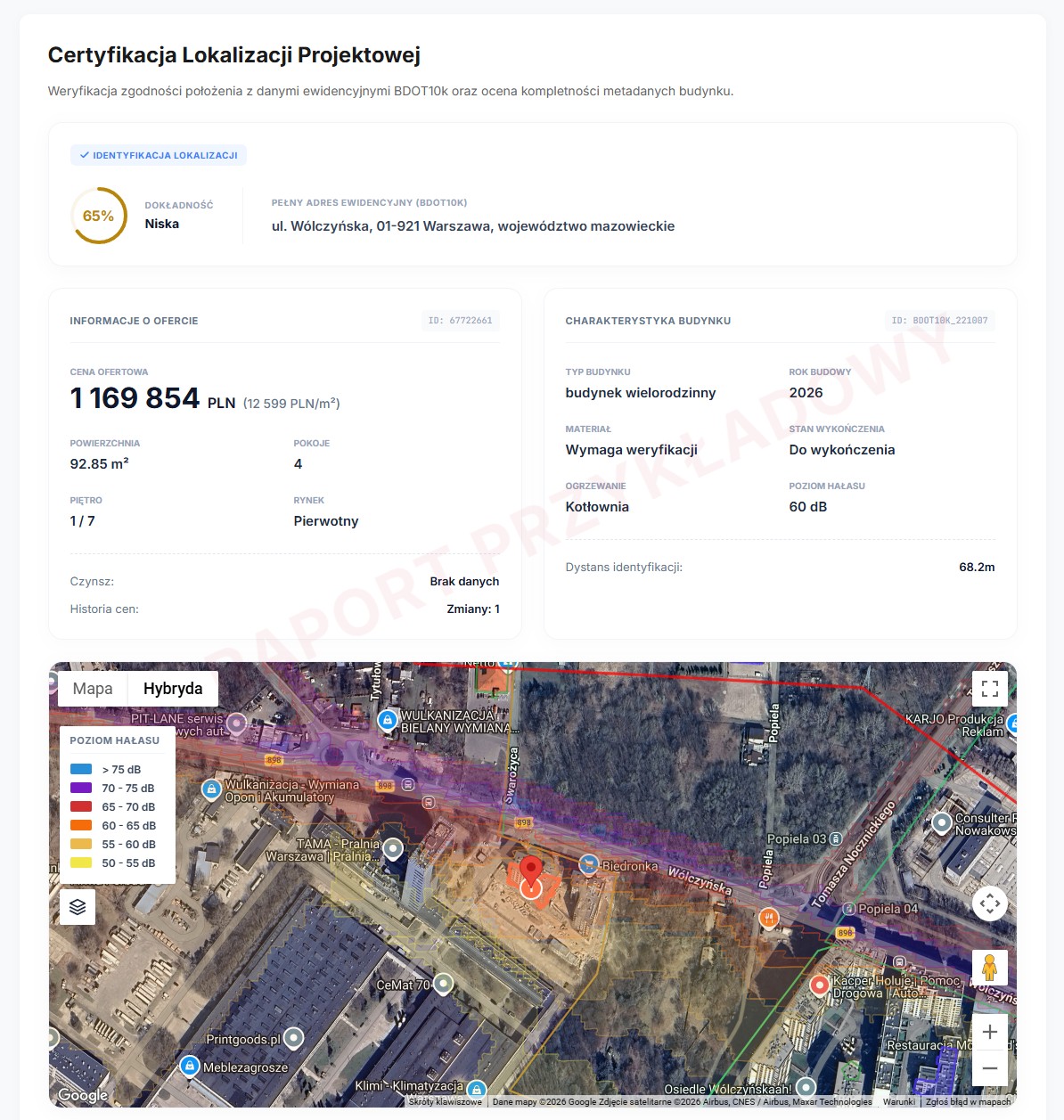 Certyfikacja Lokalizacji Projektowej